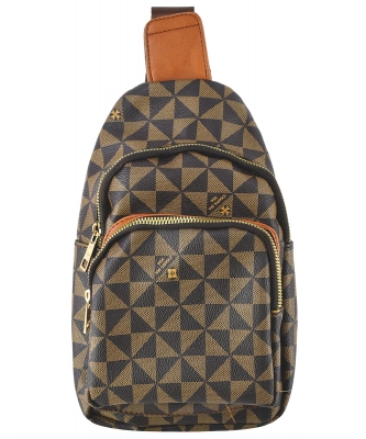 Monogram Sling Backpack PM766 COFFEE
